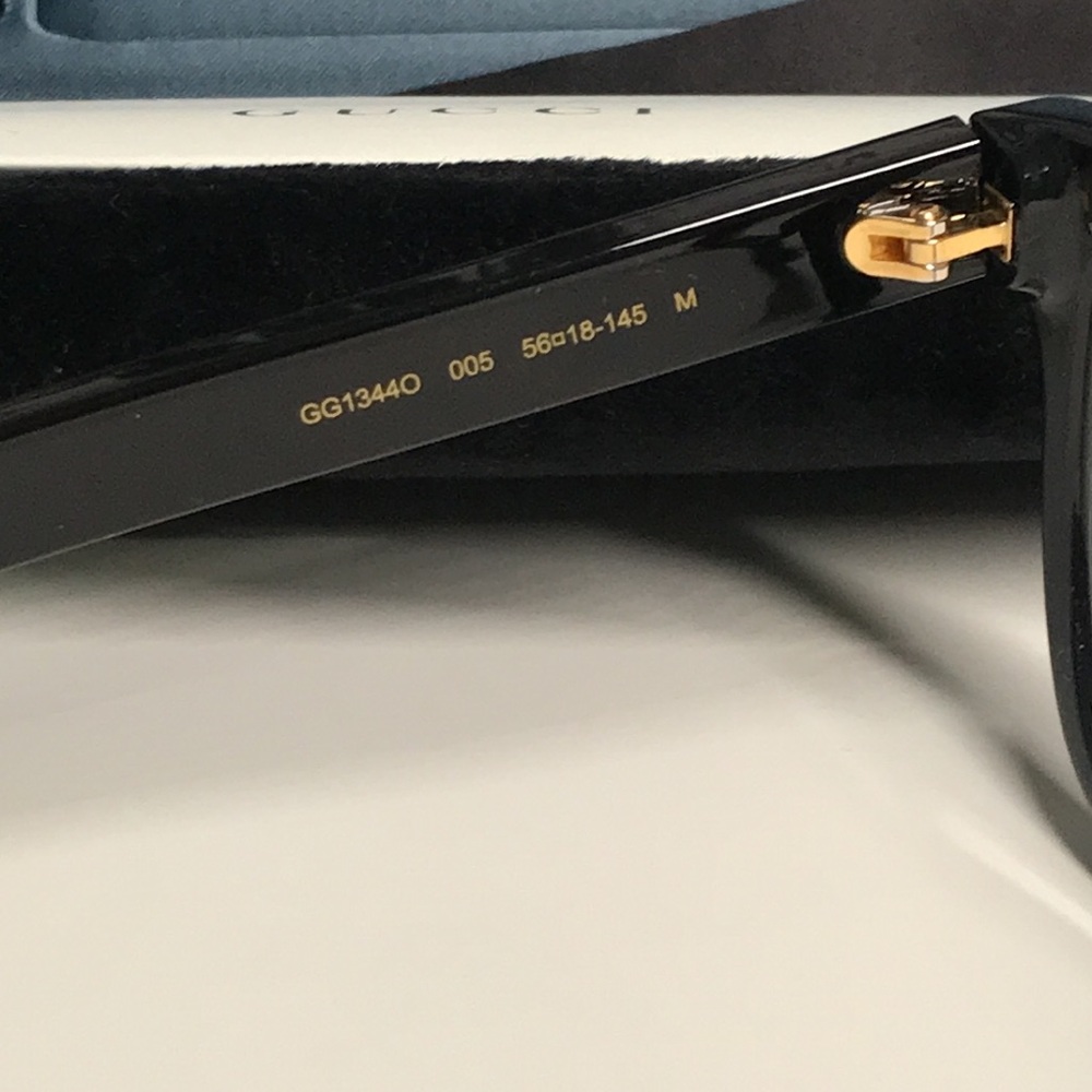 Luxury New Authentic Gucci GG1344O 005 Black Square Eyeglasses - Picture 14 of 14